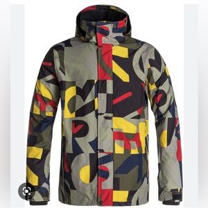 Quicksilver Mission Printed 10K Shell Snow Jacket size XL